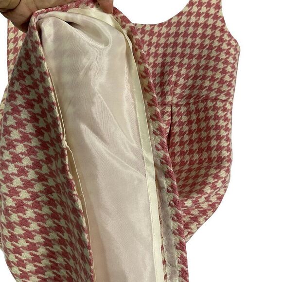 Vineyard Vines Women's Houndstooth Wool & Viscose Dress Size 6, Pink/Ivory - Picture 3 of 10